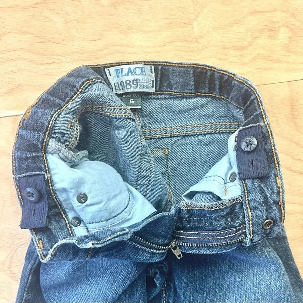 The Children’s Place Place 1989 Bootcut Jeans Boys Size 6 Adjustable Waist